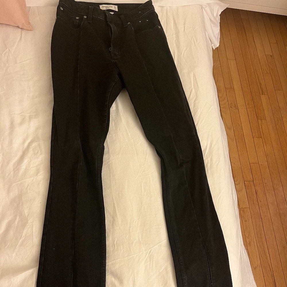 Women's A&F Black Flared Jeans